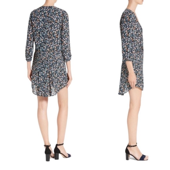 Veronica Beard 100% silk August pin tuck boho printed mini dress - Picture 6 of 12